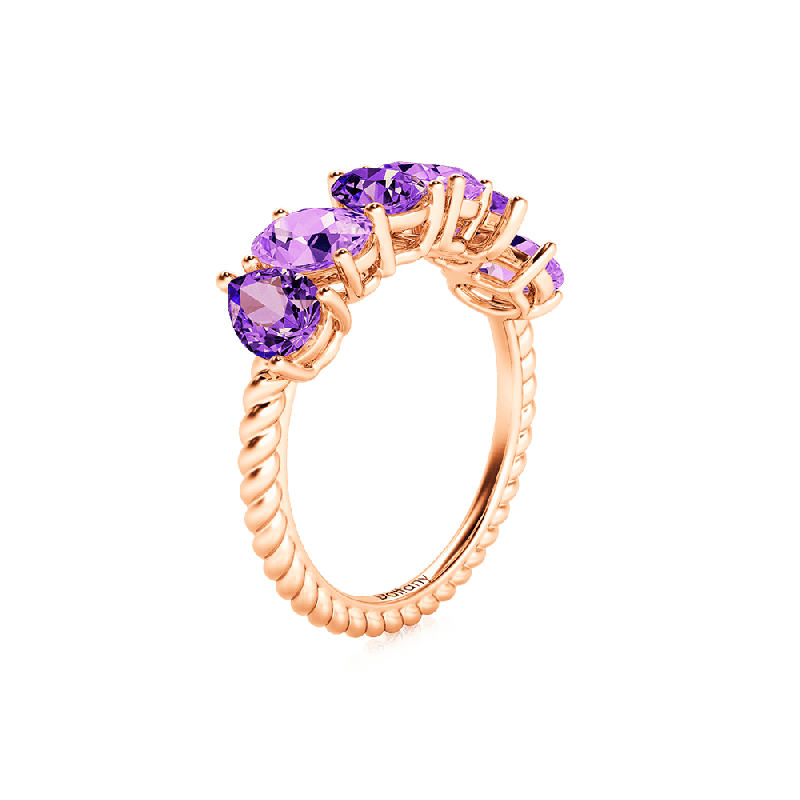 Oval & Pear Channel Wedding Ring