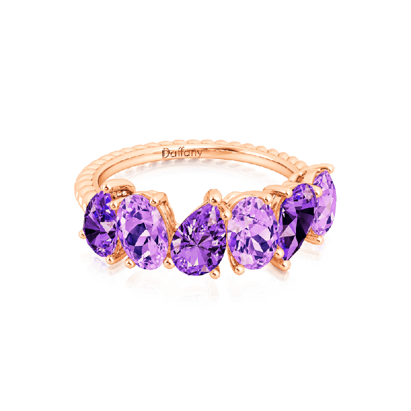 Oval & Pear Channel Wedding Ring