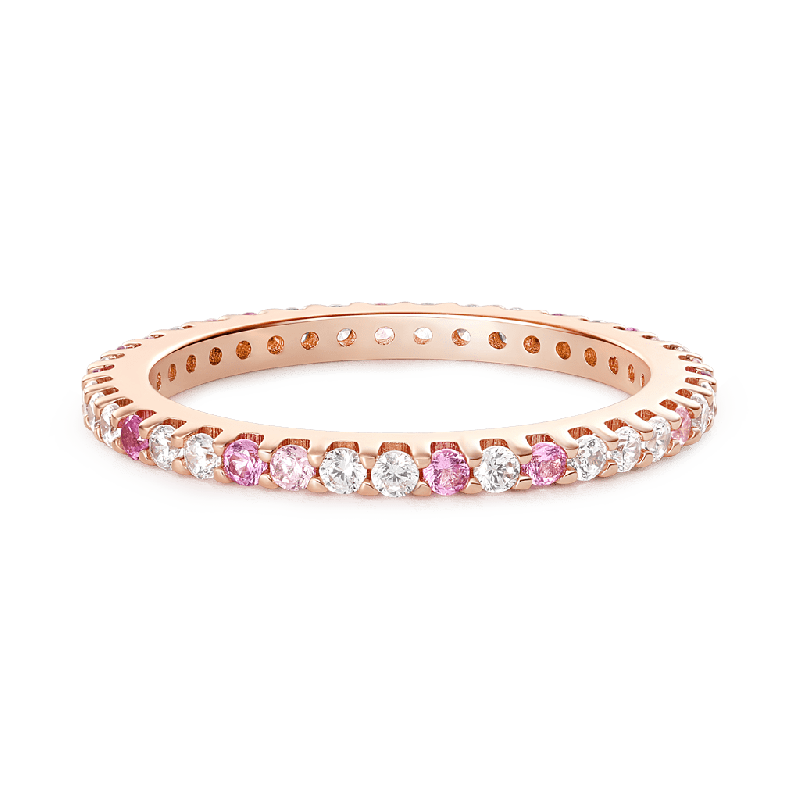 Gradient Morganite And White Topaz Ring