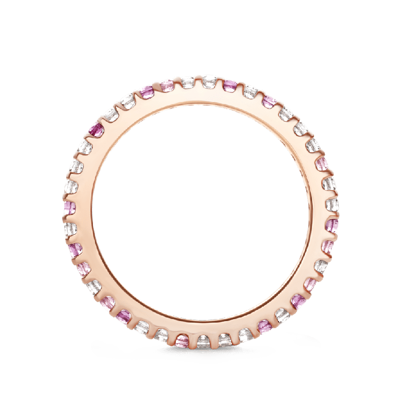 Gradient Morganite And White Topaz Ring