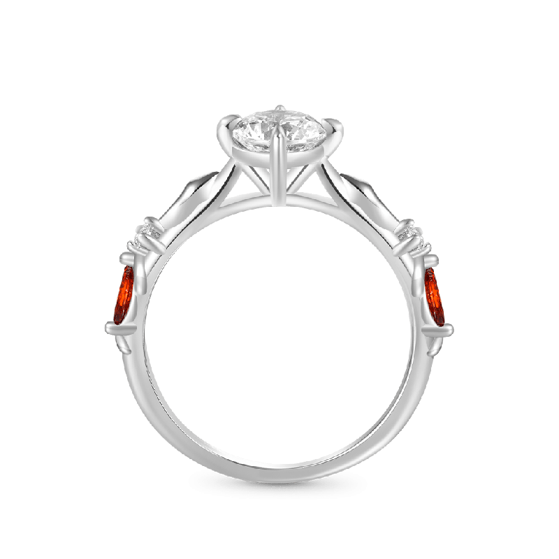 Snake Hug White Diamond Ring