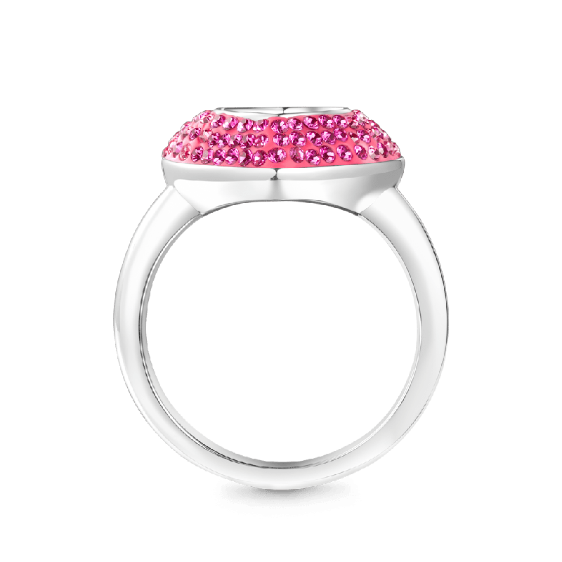 Sparkling Pavé Heart Dancing Ring