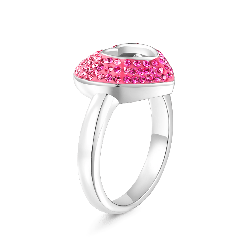 Sparkling Pavé Heart Dancing Ring