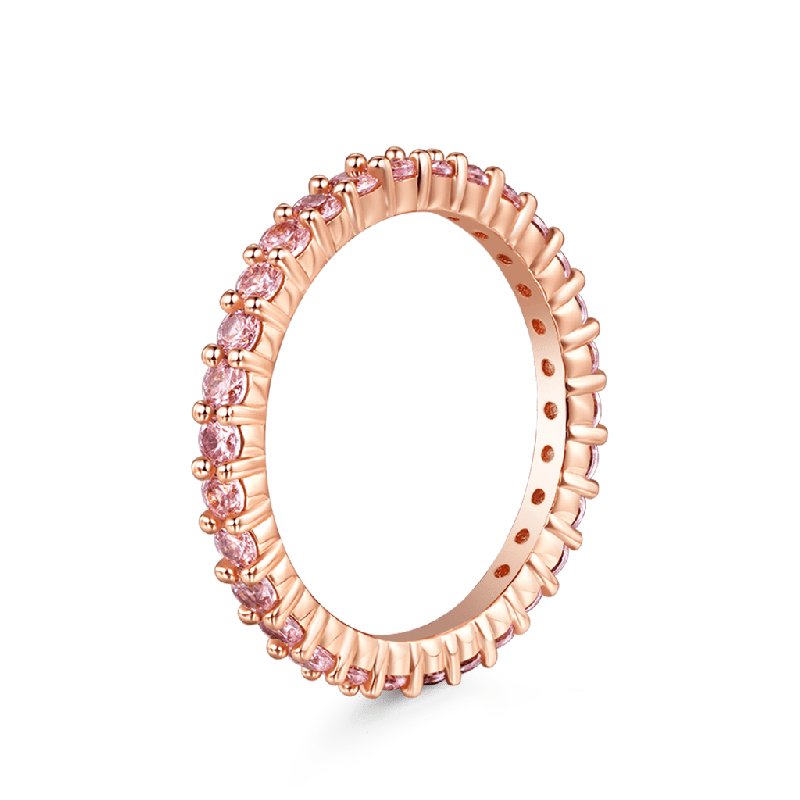 Morganite Round-cut Statement Band