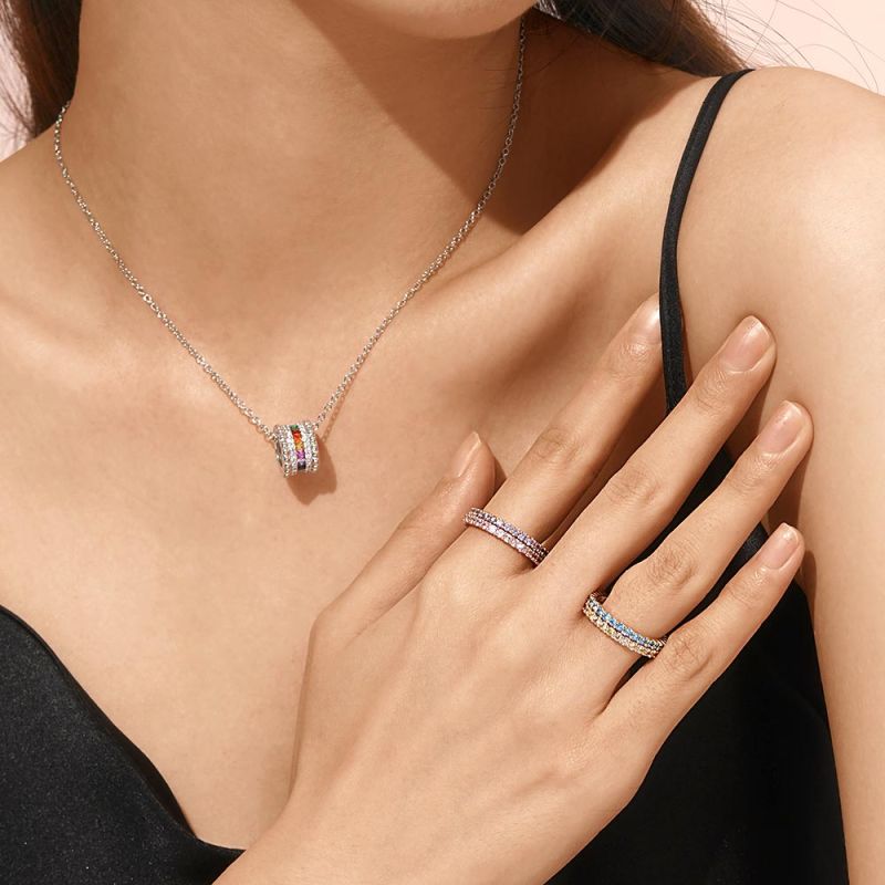 Morganite Round-cut Statement Band