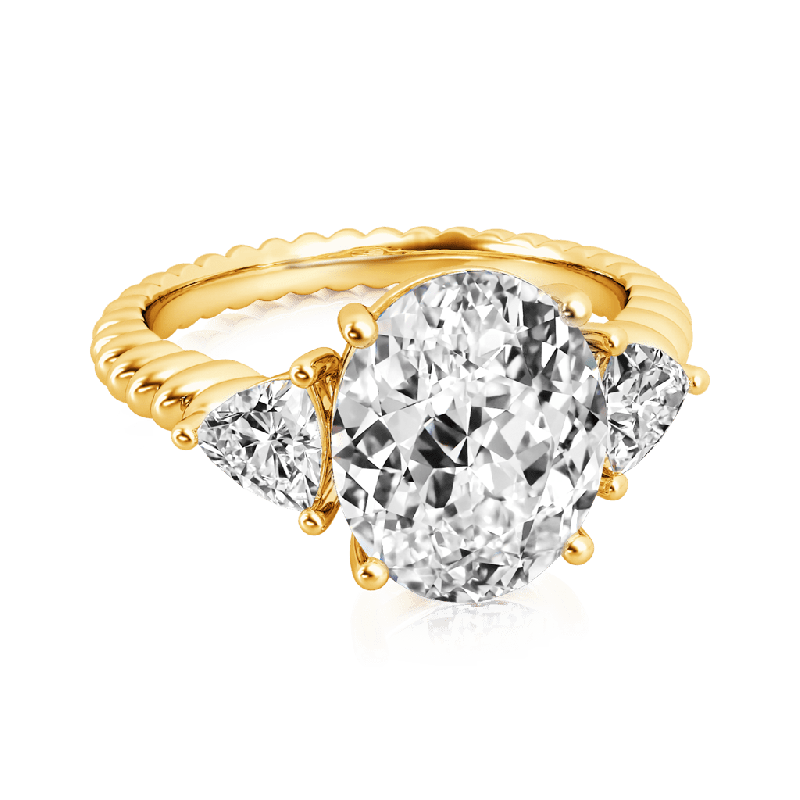 Oval Three-stone Engagement Ring