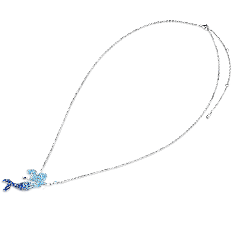 Blue Mermaid Pendant Necklace