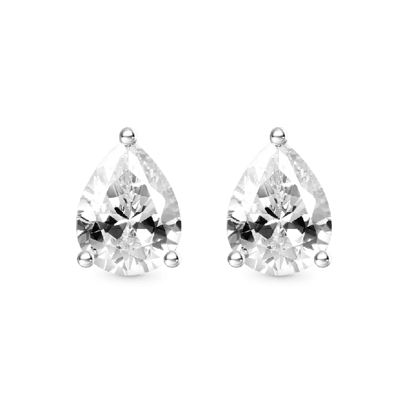 Pear Cut Twisted Rope Studs Earrings