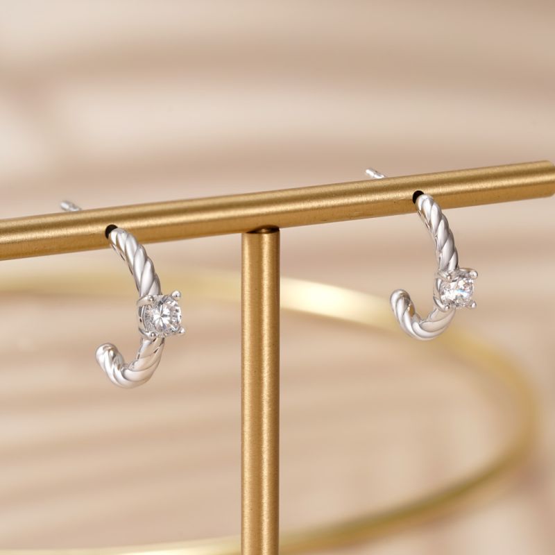 Twisted C-hoop Earrings