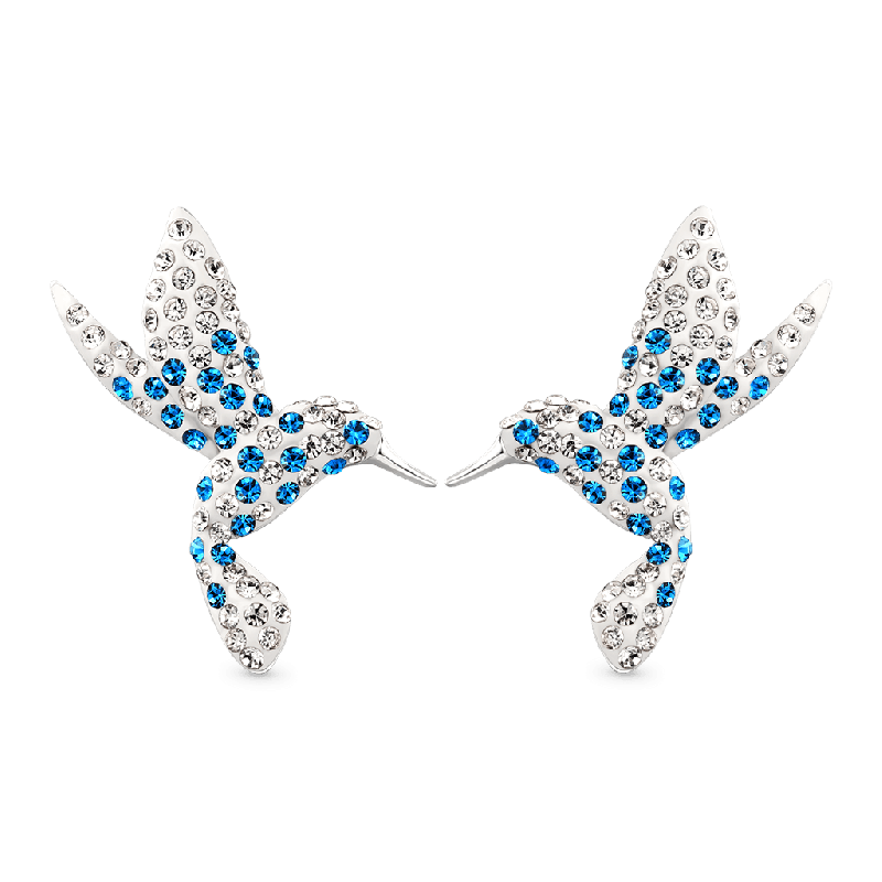 Blue Hummingbird Earrings