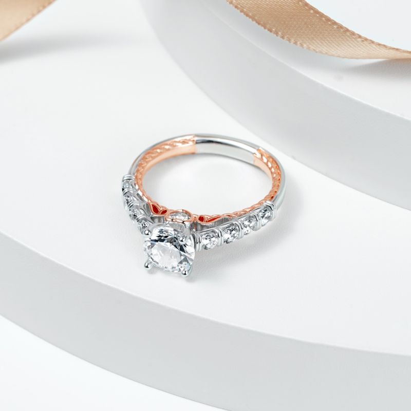 Cable Pave Hola Engagement Ring