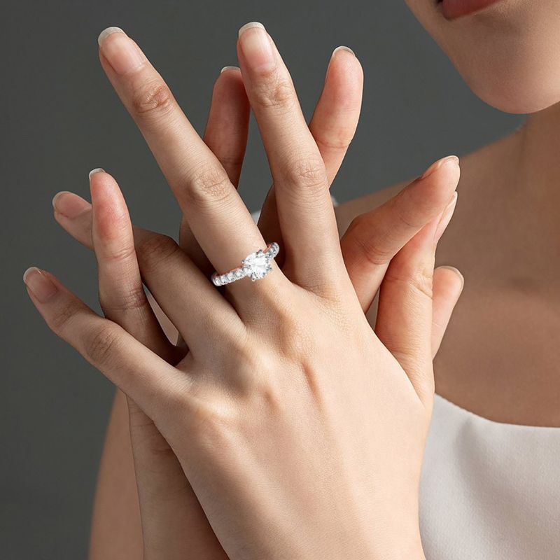 Cable Pave Hola Engagement Ring