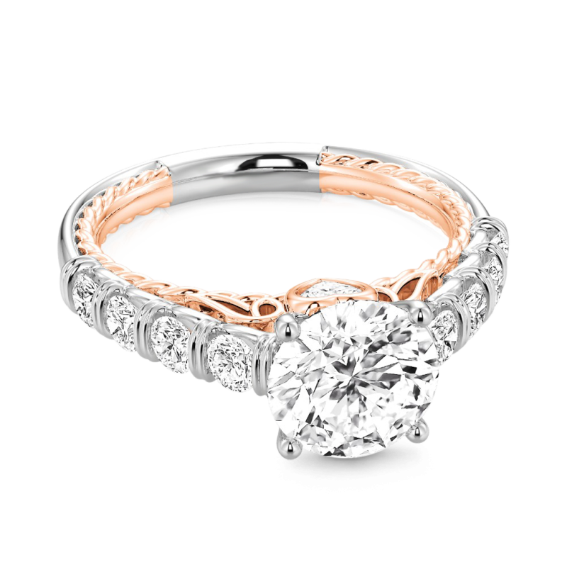Cable Pave Hola Engagement Ring