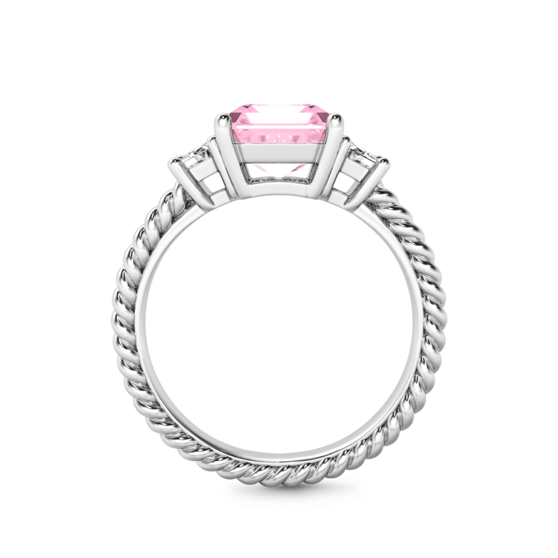 Emerald-cut Three Stone Ring