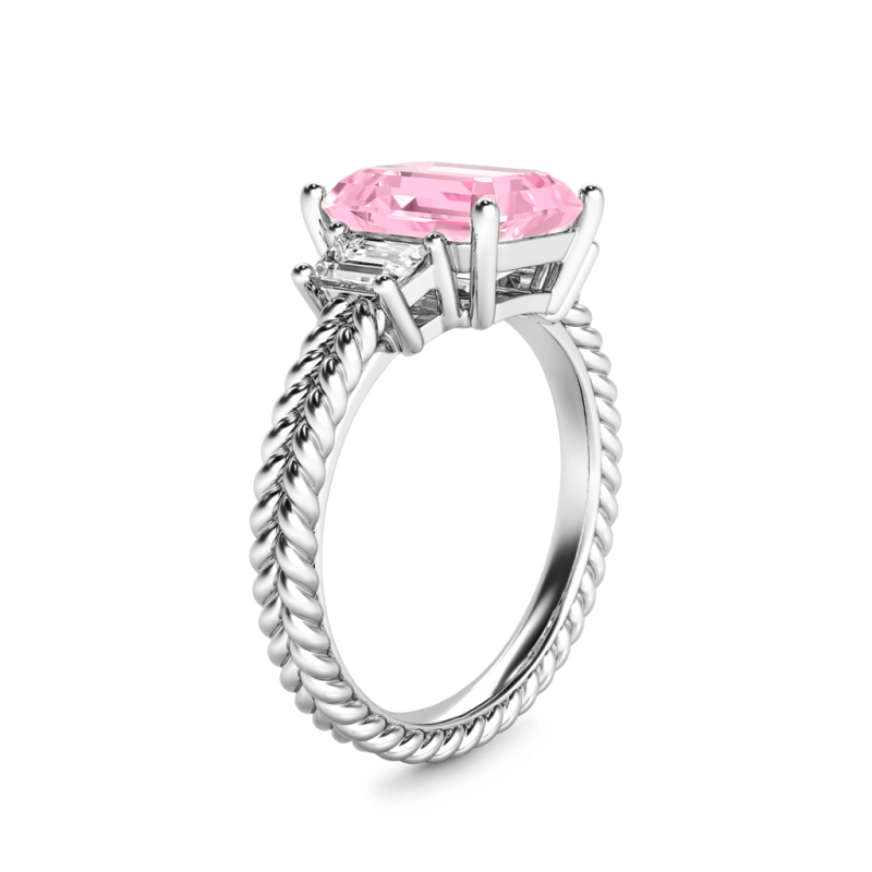 Emerald-cut Three Stone Ring