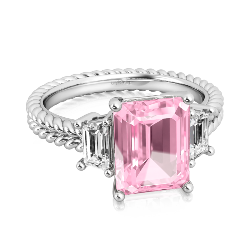 Emerald-cut Three Stone Ring