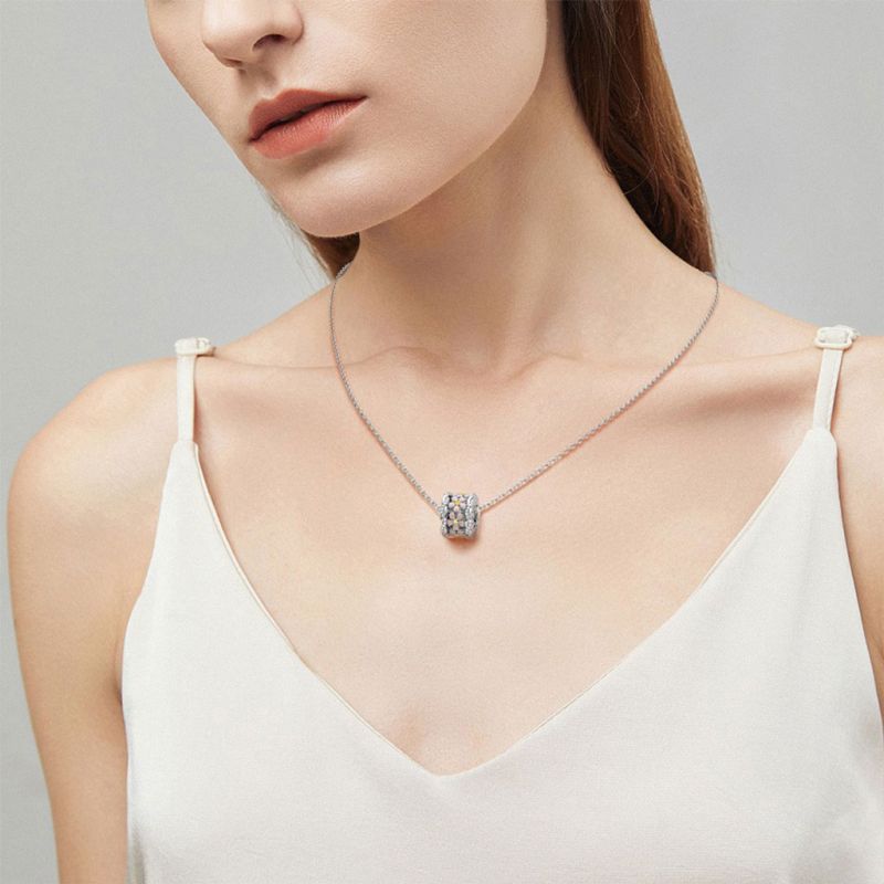 Cherry Blossoms Drum Necklace