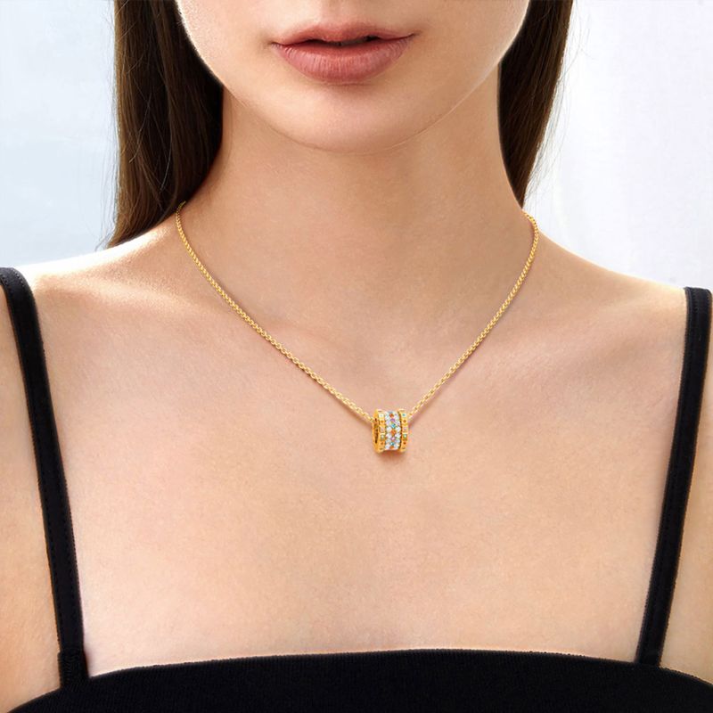 Colorful World Drum Pendant Necklace