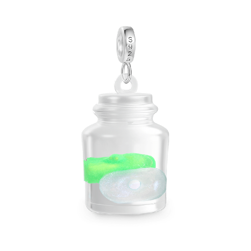 Ghost Glass Bottle Pendant