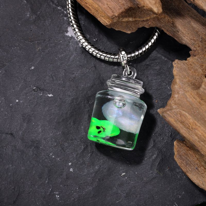 Ghost Glass Bottle Pendant