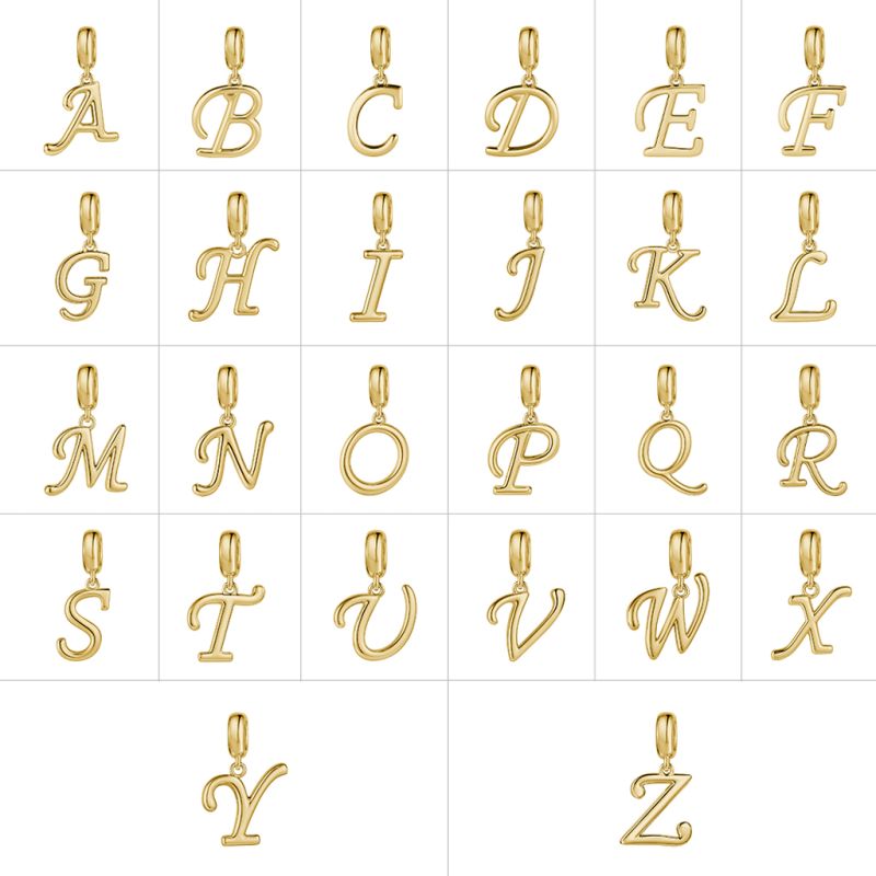 Gold Destined Letter Letter Charm