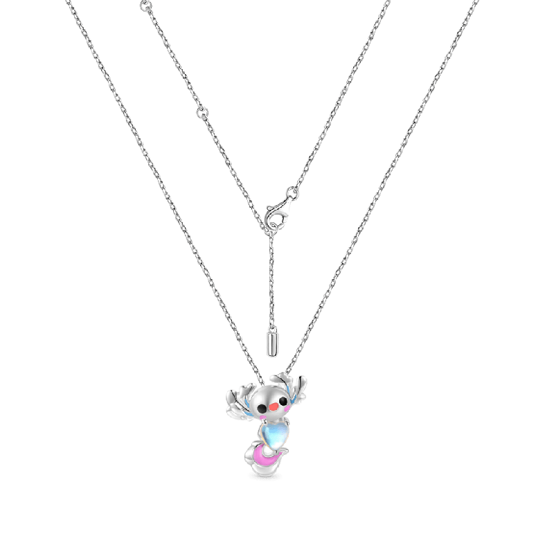 Mexican Axolotl Moonstone Necklace