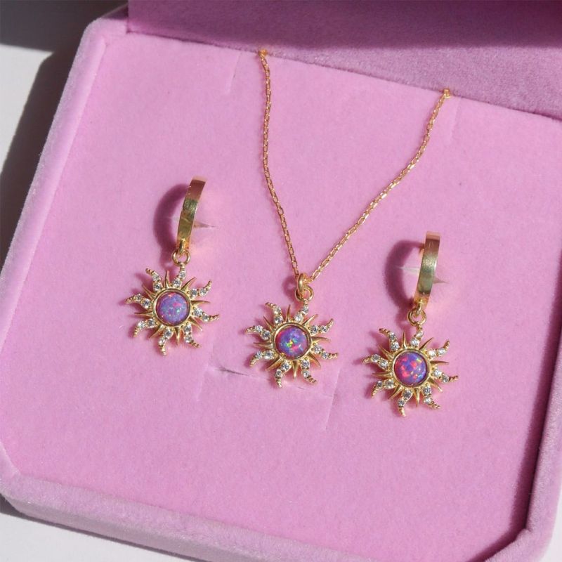Dopamine Golden Sun Opal Earrings