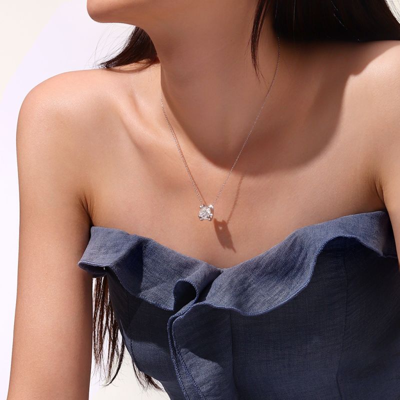 Dazzling 1ct VVS Moissanite Necklace