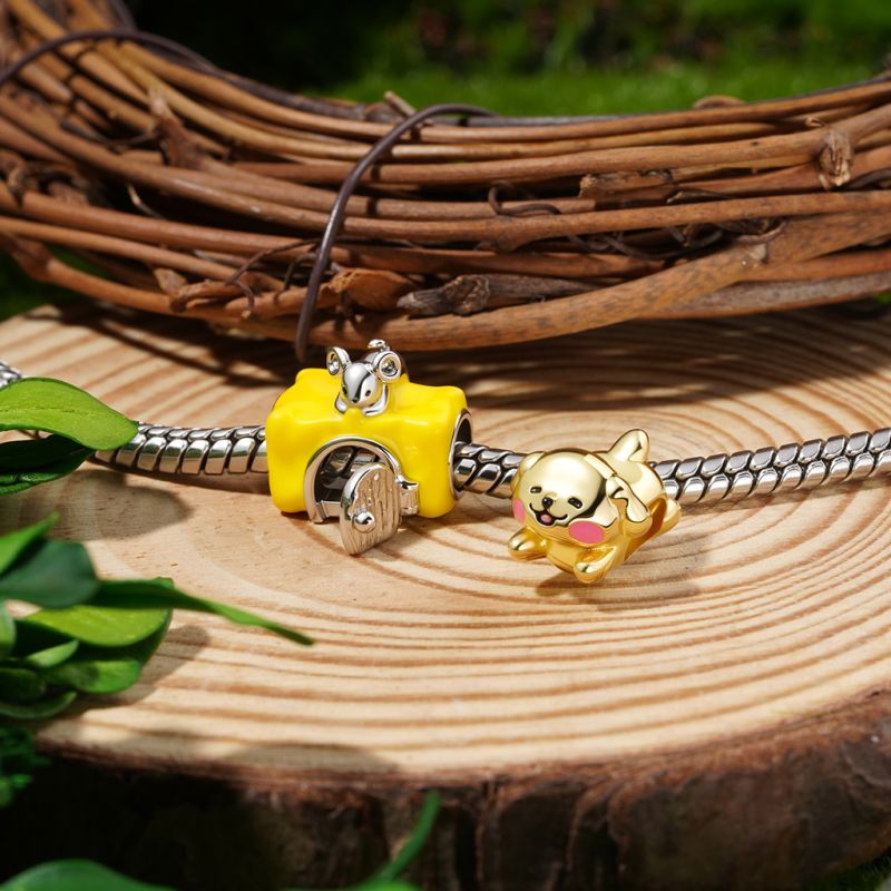 Mouse Cheese House Charm