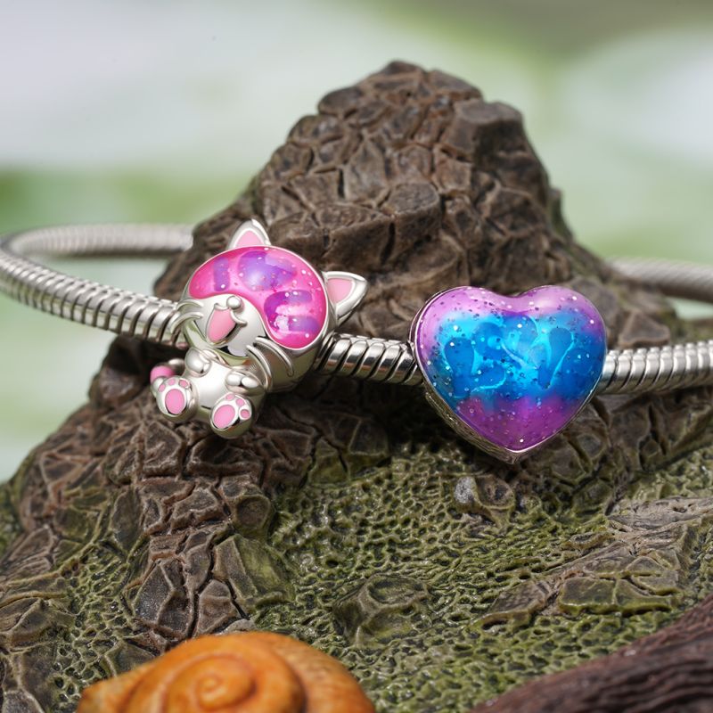 Secret Message Love U Cat Charm