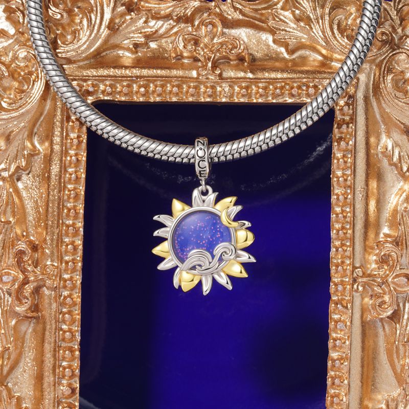 Starry Night Sunflower Glow-in-the-Dark Pendant