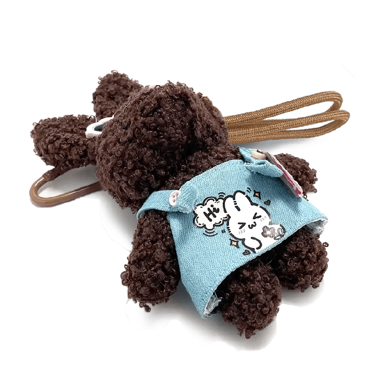 Brown Bunny Keychain Plush Pendant
