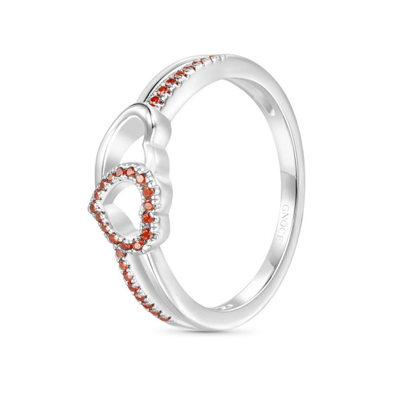 Two Hearts CZ Band Ring