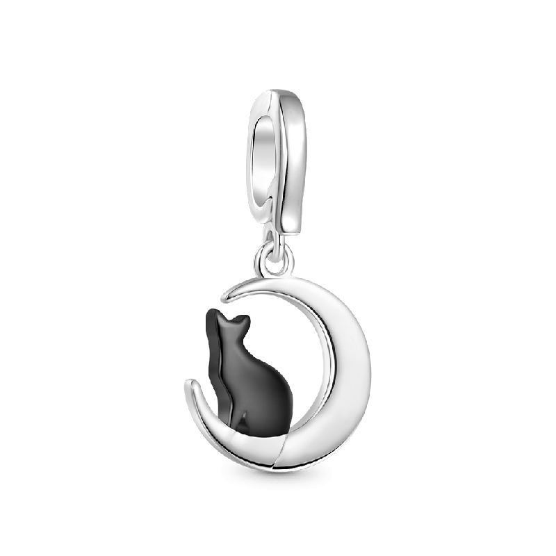 Black Cat Clasp Clusters Charm