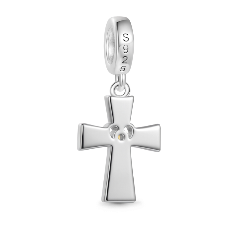Love Mom Cross Pendant