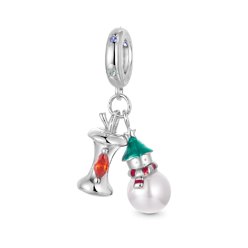 Snowman Apple Pendant