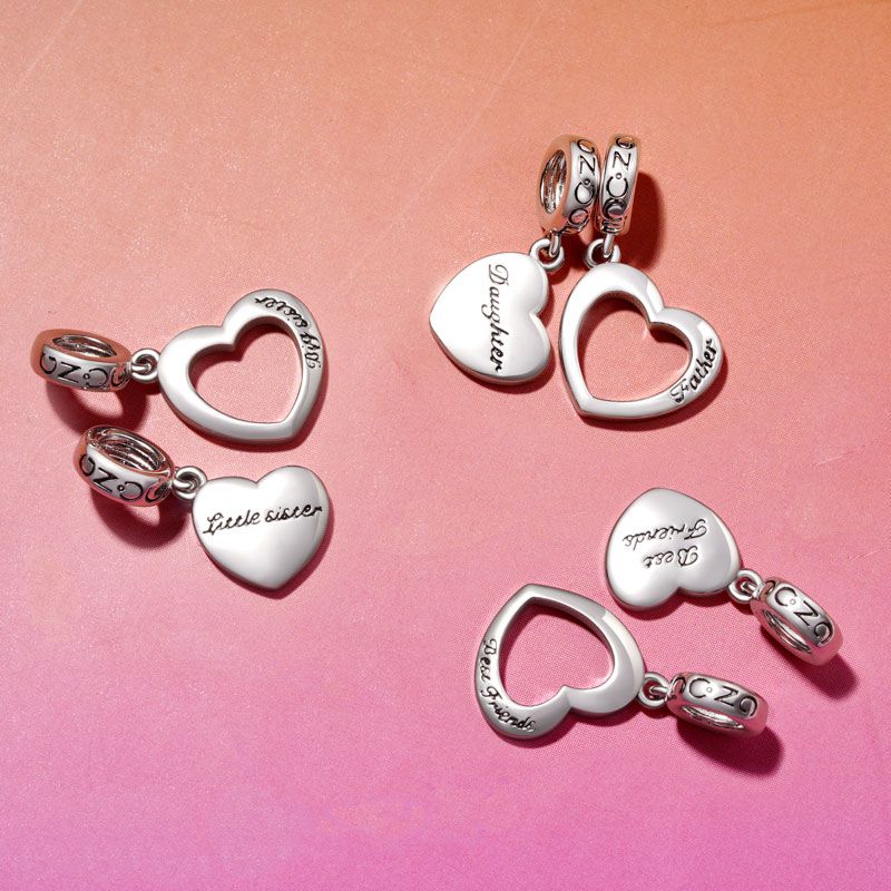 Little sister&Big sister Heart Pendant