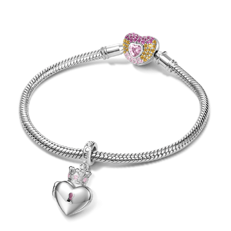 Skull Heart Lock Pendant