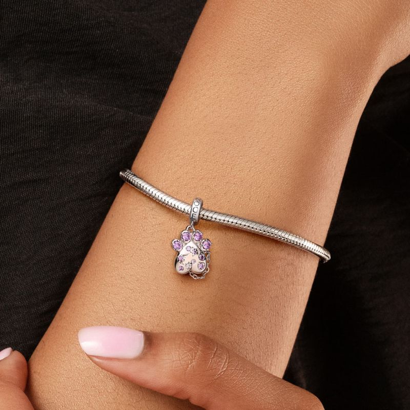 Pet Paw Birthstone Pendant