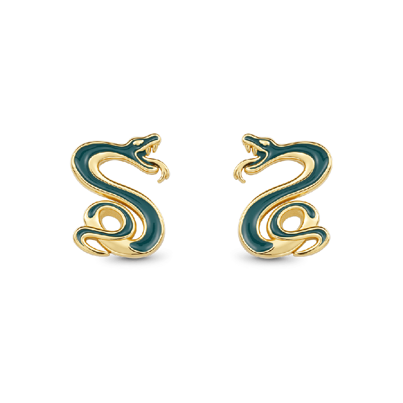 Slytherin Snake Stud Earrings