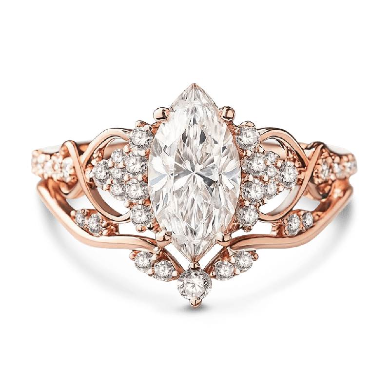Filigree Marquise-Cut Ring