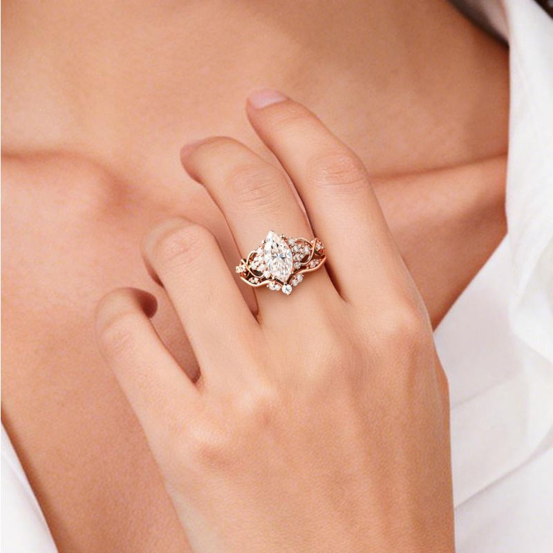 Filigree Marquise-Cut Ring