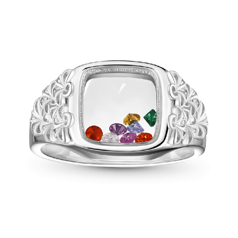 Floral Multi-Color Ring