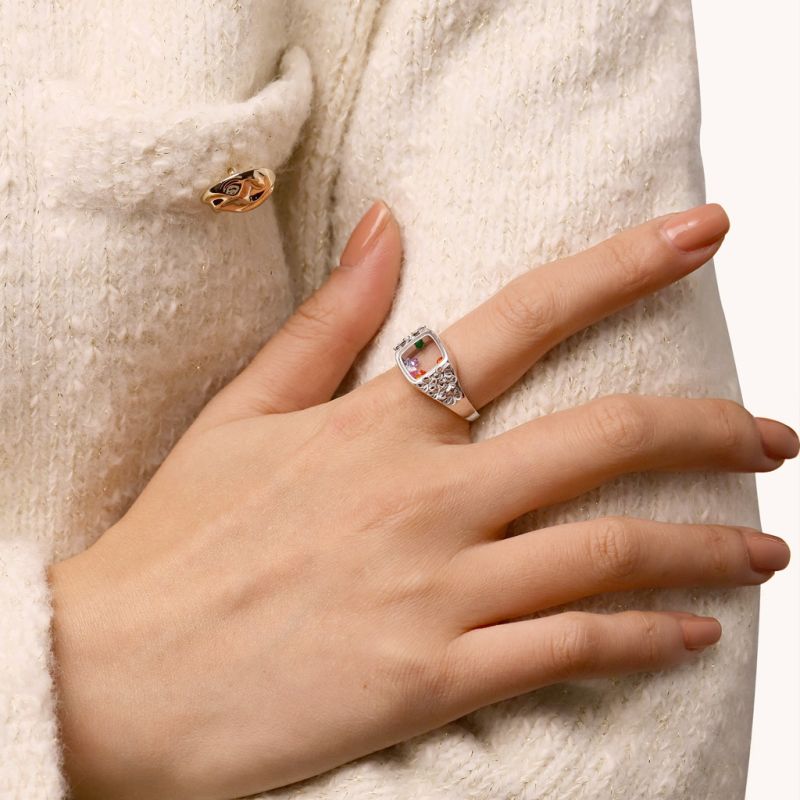 Floral Multi-Color Ring