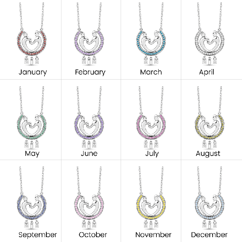Mother and Child Heart Shape Necklace