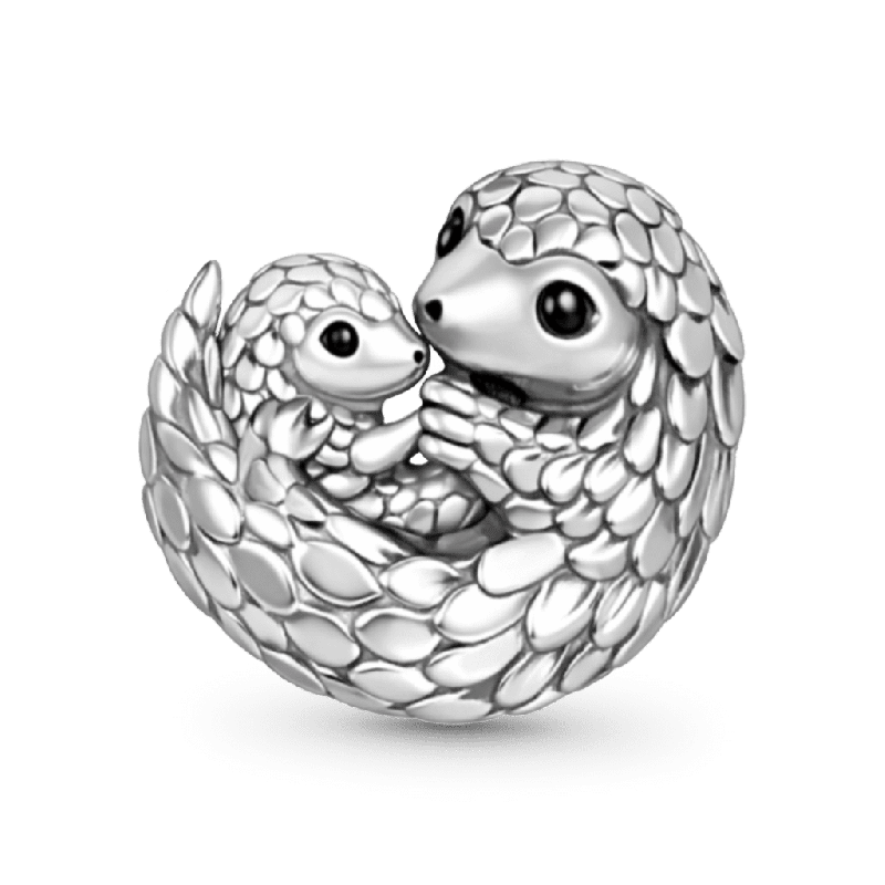 Pangolin Embraces Baby Charm