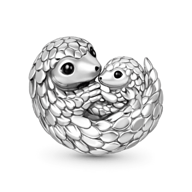 Pangolin Embraces Baby Charm