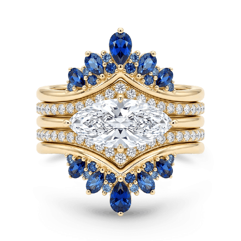 Marquise-Cut Ring Set
