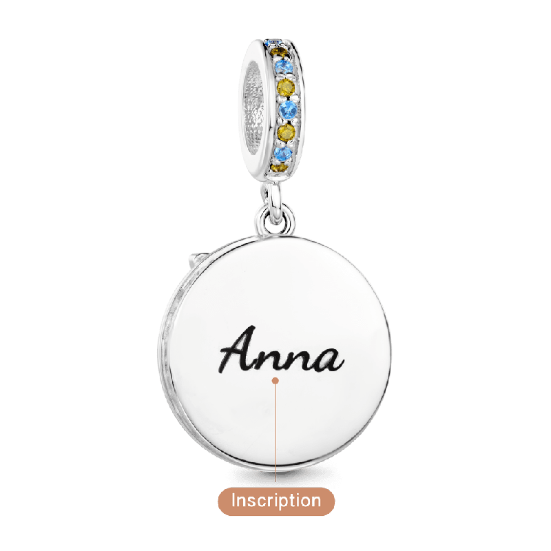 Butterfly Flowers Engravable Pendant