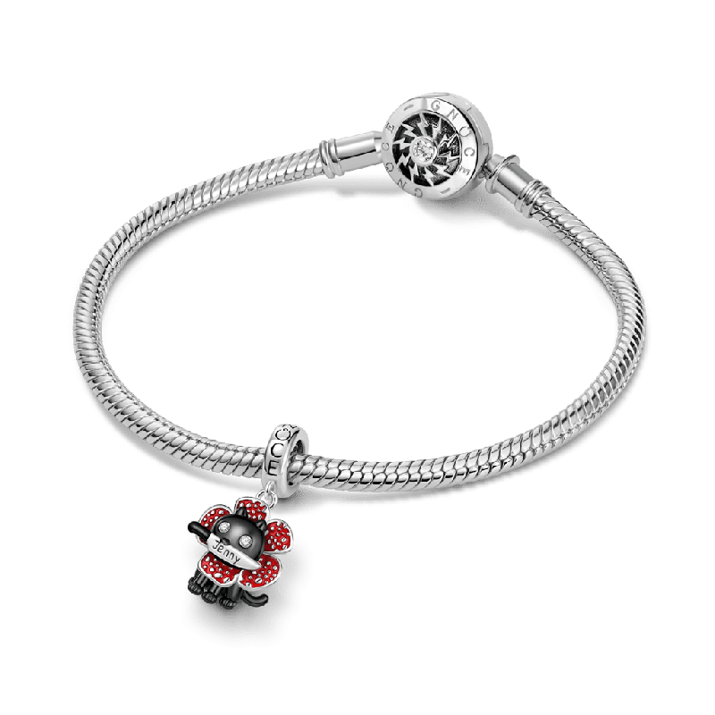 Cannibal Flower Black Cat Charm